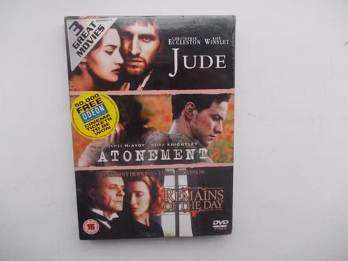 Jude / Atonement / The Remains of the Day (DVD) med Kate Winslet (Region 2) Jude / Atonement / The Remains of the Day (DVD) med Kate Winslet (Region 2)