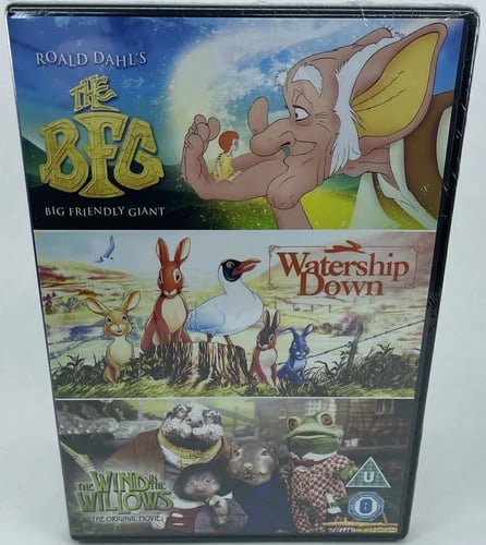 DVD-boks: DVDFilmer med BFG, Watership Down og Vinden i piletrærne DVD-boks: DVDFilmer med BFG, Watership Down og Vinden i piletrærne