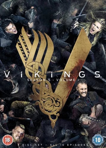 Vikings: Sæson 5 - Bind 1 DVD (2018) Katheryn Winnick, 3 diske, Region 2