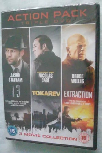Action Triple: 13 / Tokarev / Extraction - 3 elokuvaa DVD:llä