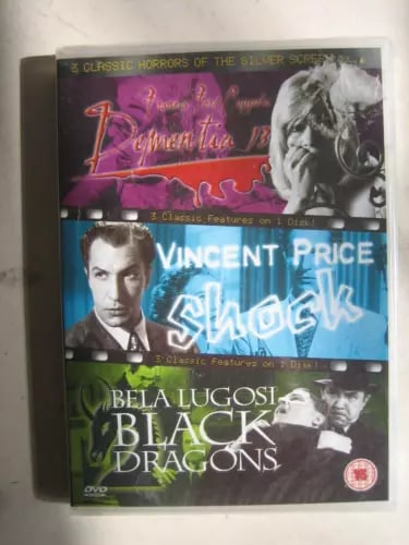 Dementia 13 Shock Black Dragons DVD Vincent Price classic horror film Region 2 Brand New
