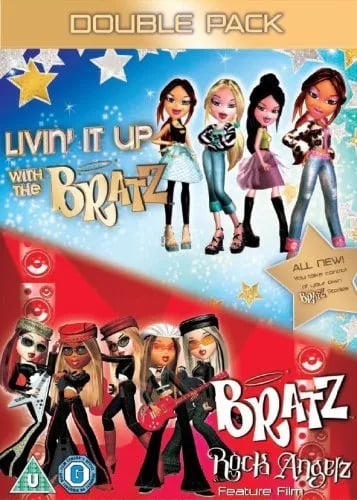 Bratz Livin' It Up & Rock Angelz 2 DVD set Children's cartoon film Region 2 Brand New