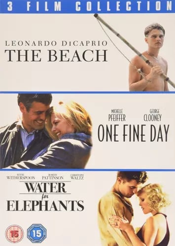 One Fine Day / The Beach / Water for Elephants 3 Film Collection Gift Set Region 2 Brand New
