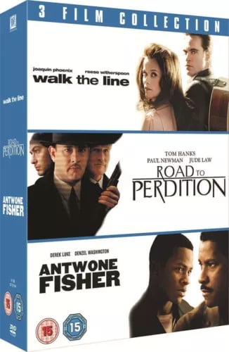 Antwone Fisher Walk The Line Road To Perdition Triple DVD Tom Hanks Denzel Region 2 Brand New