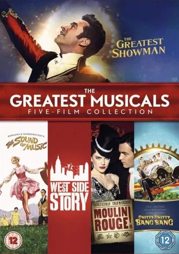 The Greatest Musicals Five-Film Collection DVD Greatest Showman Moulin Rouge Region 2 Brand New