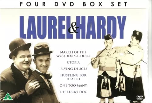 LAUREL & HARDY 4 DVD COLLECTION Inc UTOPIA, FLYING DEUCES, ONE TOO MANY & MORE Region 2 Brand New