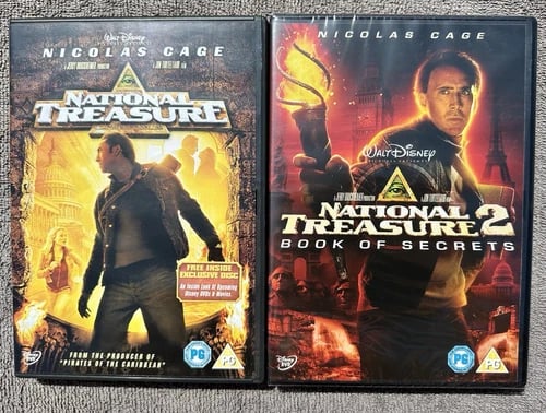 National Treasure/National Treasure 2 - Book Of Secrets (DVD, 2008) Region 2 Brand New