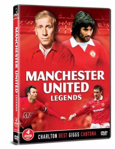 Manchester United Fodboldlegender 4 DVD-boks: Charlton, Best, Cantona, Giggs