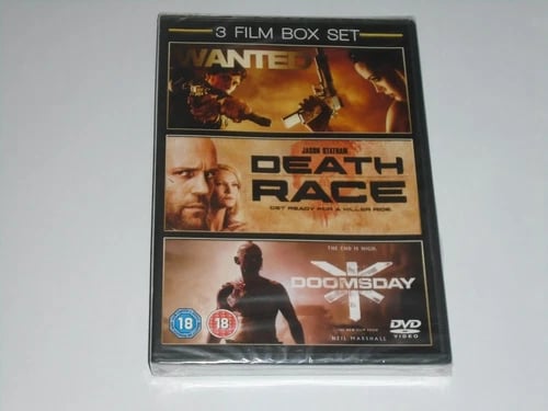 WANTED / DEATH RACE / DOOMSDAY DVD Jason Statham James McAvoy Region 2 Brand New