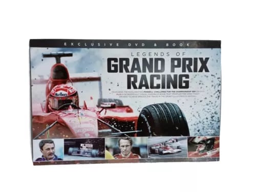 Grand Prix DVD Legend's Of Grand Prix Racing Gift Set (DVD & BOOK ) NIB Region 2 Brand New