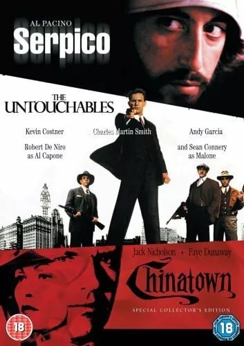 Serpico / The Untouchables / Chinatown DVD Drama (2008) Robert De Niro Region 2 Brand New