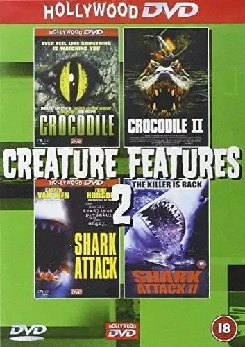 CROCODILE 1 & 2 SHARK ATTACK 1 & 2 I II DVD BOX SET Region 2 Brand New CROCODILE 1 & 2 SHARK ATTACK 1 & 2 I II DVD BOX SET Region 2 Brand New