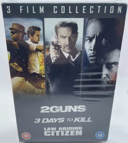 3 Elokuvan Kokoelma DVD: 2 Guns, 3 Days to Kill, Law Abiding Citizen