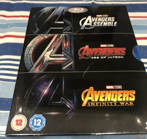 MARVEL AVENGERS ASSEMBLE AGE OF ULTRON INFINITY WAR 3 DISC BLU RAY BOX SET DVD Region 2 Brand New