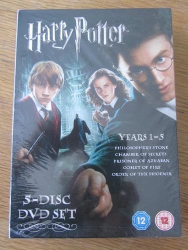 HARRY POTTER YEARS 1-5 - DVD 5 Disc Box Set Collection (2007) / Region 2 Brand New