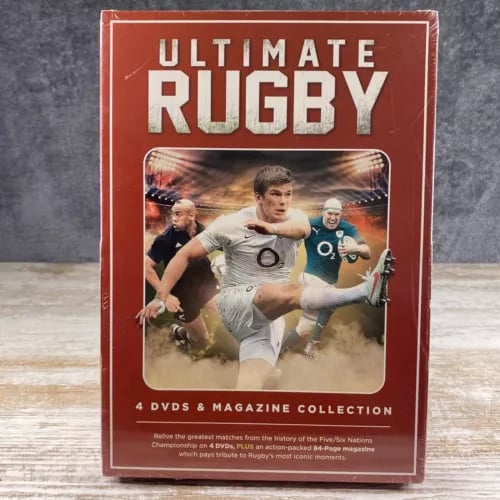 Ultimate Rugby - 4 DVDs + Magazine Collection (DVD, 2015, Box Set) Region 2 Brand New