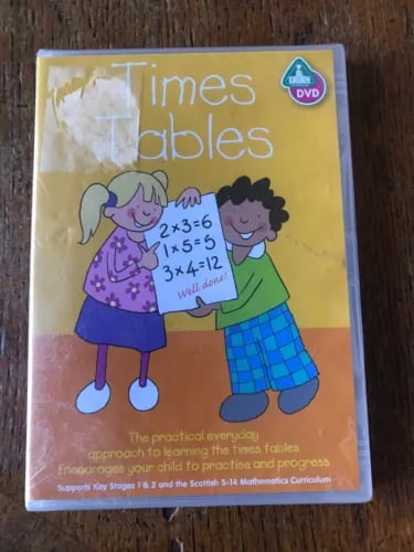 in Cellophane Early Learning Centre ELC Times Tables DVD Region 0 PAL Brand New