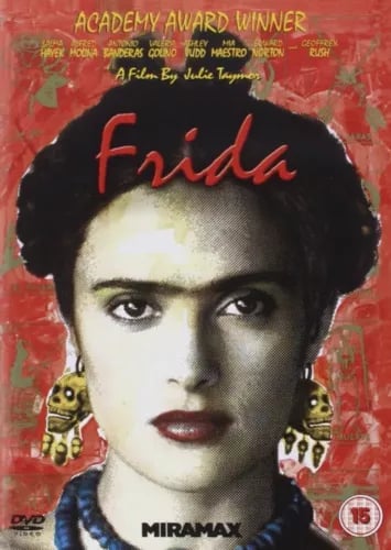 Frida - DVD (2002) Elämäkertaelokuva taiteilija Frida Kahlosta Salma Hayekin tähdittämänä