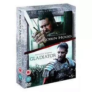 Robin Hood / Gladiator (DVD, 2010, 2-Disc Set) Region 2 Brand New