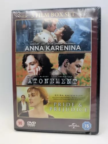 ANNA KARENINA ATONEMENT PRIDE And; PREJUDICE DVD COLLECTION . Region 2 Brand New