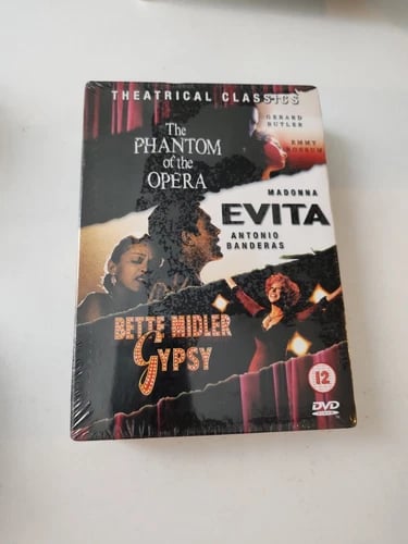 Classic Movie DVD Box Set PHANTOM OF THE OPERA, DIRTY DANCING & EVITA ' Region 2 Brand New