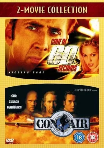 GONE IN 60 SECONDS / CON AIR DVD 2 MOVIE COLLECTION Region 2 Brand New