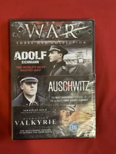 War 3 Film Collection - Adolf Eichmann, Auschwitz, Operation Valkyrie. Region 2 Brand New