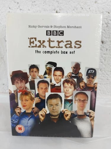 Extras The Complete Collection, BBC DVD Boxset, Ricky Gervais, Region 2 Brand New Extras The Complete Collection, BBC DVD Boxset, Ricky Gervais, Region 2 Brand New