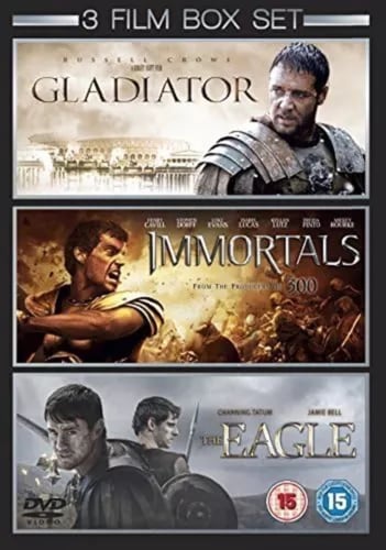 GLADIATOR /IMMORTALS /THE EAGLE 3 FILM BOX SET Ridley Scott MOVIE R2 Region 2 Brand New