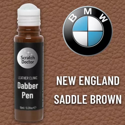Leather Paint Dabber for BMW NE SADDLE BROWN Repair scratches scuff small mark