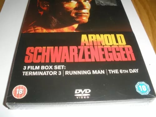 Arnold Schwarzenegger 3 Film Box Set DVD Terminator 3 Running Man 6th Day Region 2 Brand New