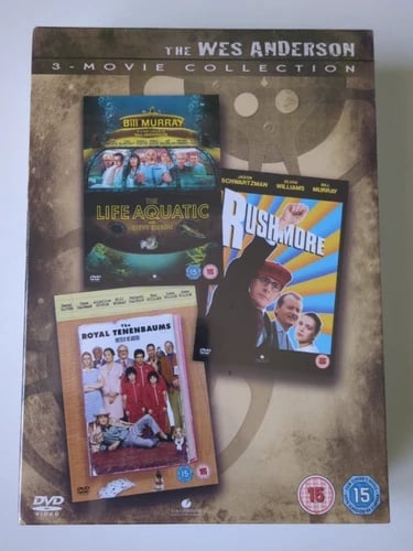 Wes Anderson Samling: The Royal Tenenbaums, Rushmore, The Life Aquatic [DVD Bokssett]