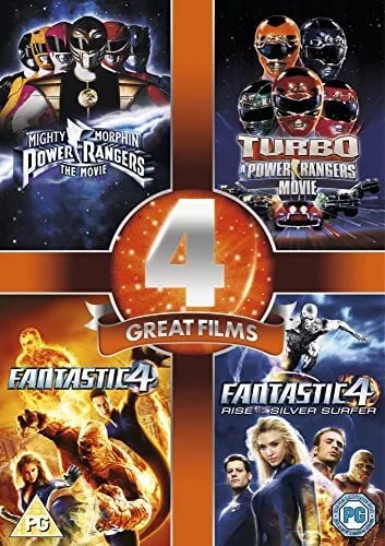 Fantastic Four & Mighty Morphin Power Rangers - 4 Elokuvan Box Set - DVD