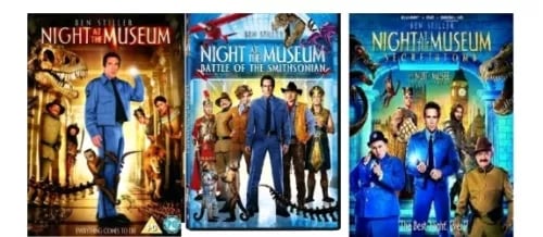 Nat på Museet Trilogi DVD (Del 1, 2, 3) Region 2