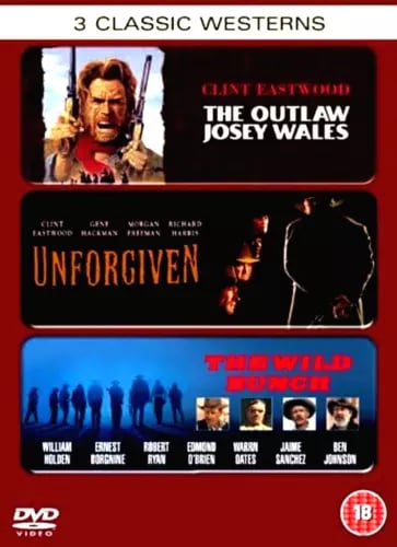The Outlaw Josey Wales/Unforgiven/The Wild Bunch (DVD-2004,3-Disc)[Triple Bill] Region 2 Brand New