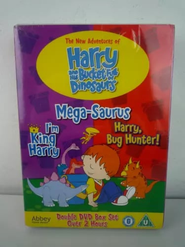 HARRY AND HIS BUCKET FULL OF DINOSAURS 2 DISC DVD BOX SET Region 2 Brand New