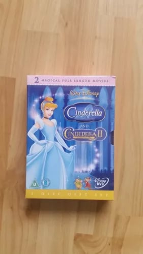 Cinderella 1 and Cinderella 2 3 disc DVD box set. Walt Disney. Region 2 Brand New