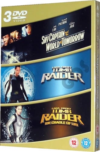 Angelina Jolie Tomb Raider Sky Captain Triple Film Boxset Collection DVD Region 2 Brand New