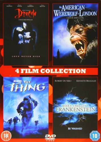 4 Film Collection - American Werewolf In London Frankenstein Dracula Thing [DVD] Region 2 Brand New