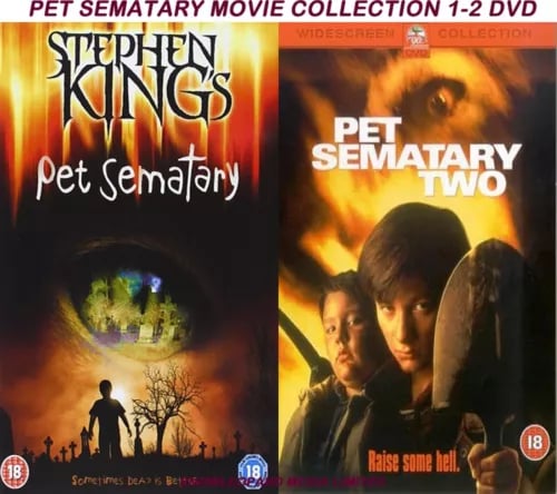 PET SEMATARY MOVIE COLLECTION 1-2 CEMATARY 1 and 2 DVD Stephen King sematry Film Region 2 Brand New