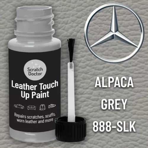 MERCEDES ALPACA GREY 888 Leather Touch up Car Seat Repair Paint MERCEDES ALPACA GREY 888 Leather Touch up Car Seat Repair Paint