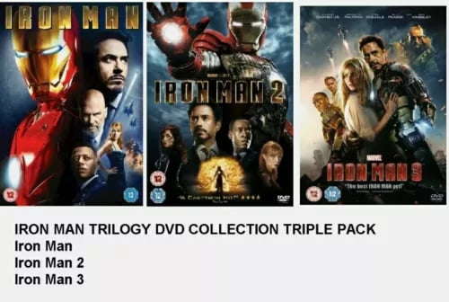 IRON MAN TRILOGY DVD TRIPLE PACK PART 1 2 3 SET MARVEL BOX Original Releas R2 Region 2 Brand New