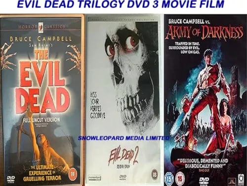 EVIL DEAD TRILOGY DVD 3 MOVIE FILM PART 1 2 DEAD BY DAWN 3 ARMY OF DARKNESS Region 2 Brand New