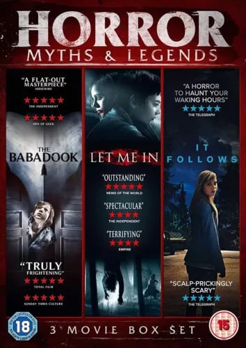 HORROR MYTHS & LEGENDS BOXSET (THE BABADOOK/IT FOLLOWS/ LET ME IN) DVD R2 Region 2 Brand New