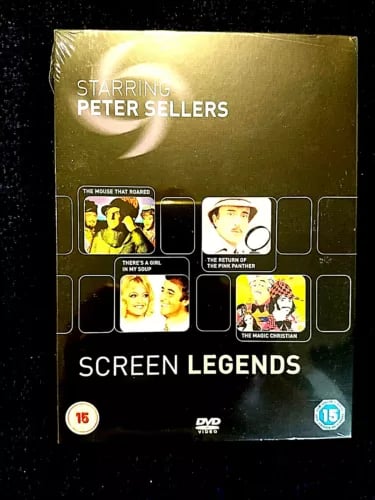 Screen Legends Starring Peter Sellers (DVD 4-Disc Set, Box Set) - Region 2 Brand New