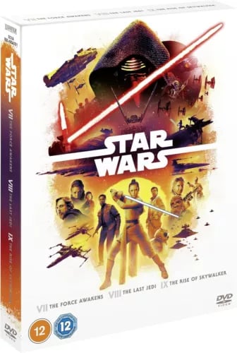 Star Wars Sequel Trilogy Box Set DVD Episodes 7-9 [2022] Region 2  Brand New
