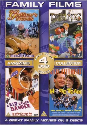 FAMILY FILMS COMPILATION GULLIVER'S TRAVELS TITANIC HOME TEAM DVD R2 Region 2 Brand New