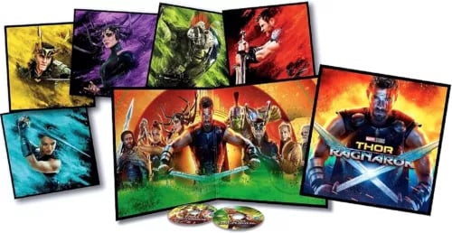 Thor Ragnarok - 12" Big Sleeve Edition - Blu Ray + DVD + Art Cards - Region 2 Brand New