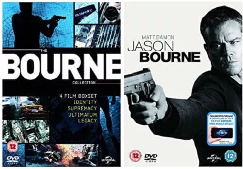 JASON BOURNE MOVIE 1-5 DVD IDENTITY SUPREMACY ULTIMATUM LEGACY R2 Region 2  Brand New