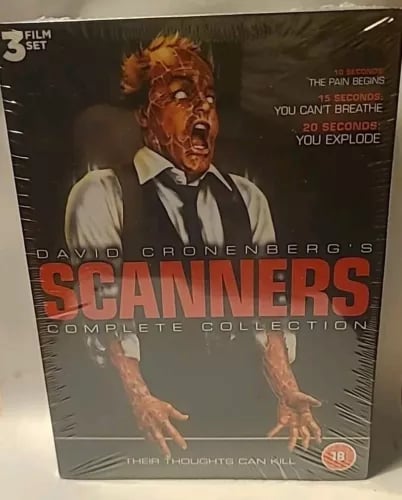 - SCANNERS TRILOGY DVD Box Set 3 Movie Collection Cronenberg Region 2 Brand New - SCANNERS TRILOGY DVD Box Set 3 Movie Collection Cronenberg Region 2 Brand New